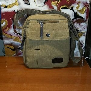 Mens "Jacob" Small Canvas Casual Shoulder Bag